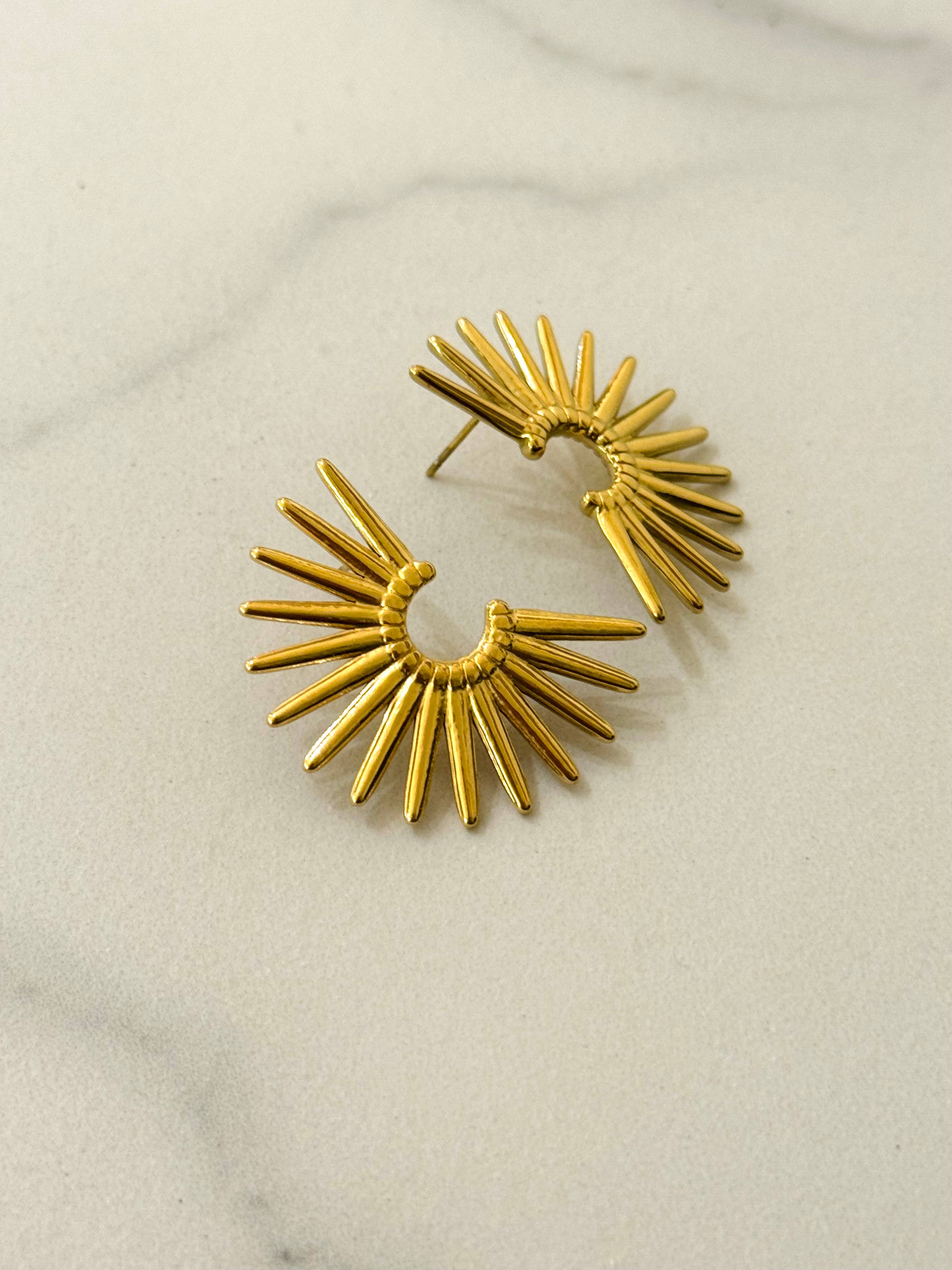 Cassette Barcelona - Wholesale Stud/post earrings - Dario Spike Shaped Stainless Steel Stud Earrings