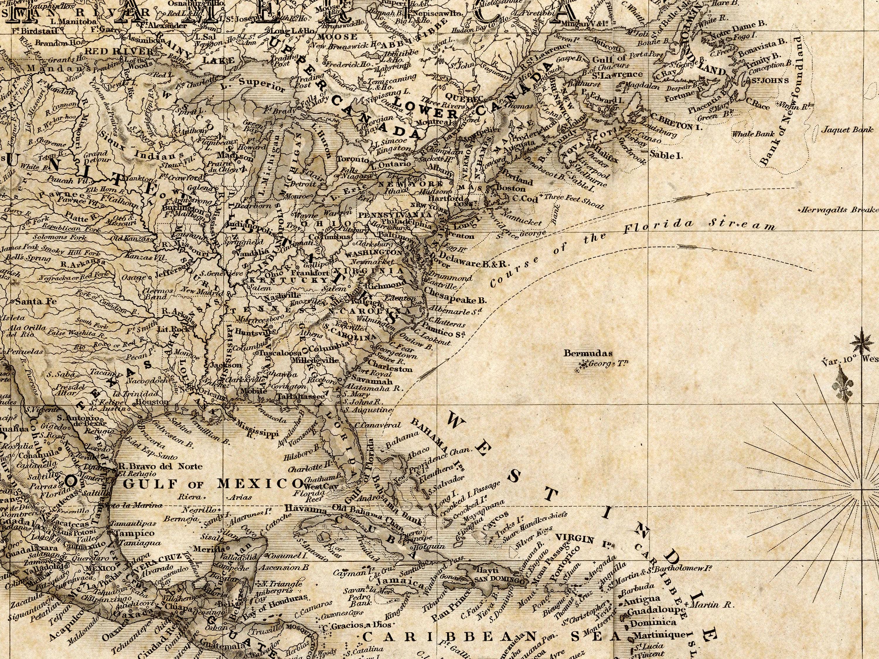 OldCityPrints - Old Maps and Posters - Wholesale Map - Big Old World Map 1849 Vintage Atlas Mercator Projection Sepia | World Map Gift World Map Print | Vintage World Map | World Map Wall Art3