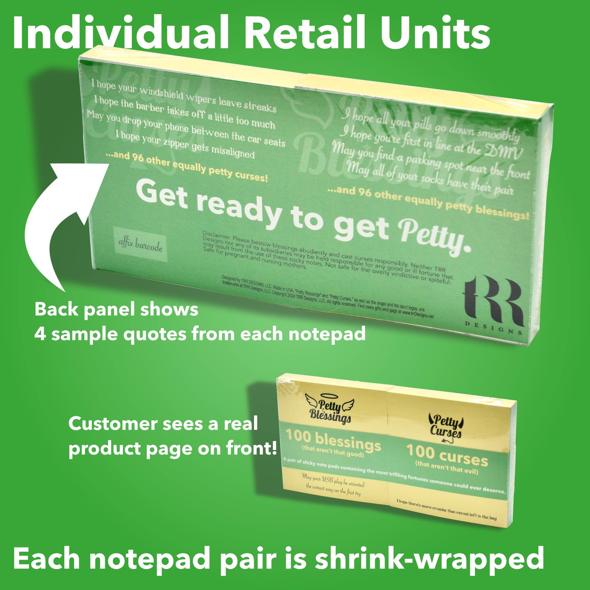 TRR Designs - Wholesale Sticky Notes - Funny Sticky Notes, Petty Blessings and Petty Curses4
