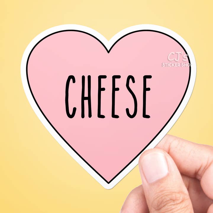 I Love Cheese Sticker for wholesale by CJ's Sticker Shop