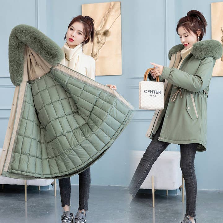 Marayn - Wholesale Parka - Women's - Chic 2025 Detachable Liner MidLength Winter Parka16