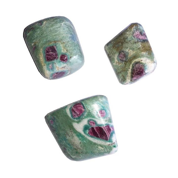 France Mineraux - Wholesale Spiritual Stone/Crystal - Ruby on Fuschite Rolled Stone0