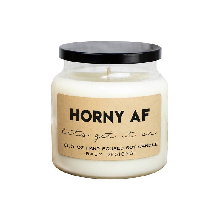 Bougie au soja Horny AF Let's Get It On - 16,5 oz pour la vente par Baum Designs LLC
