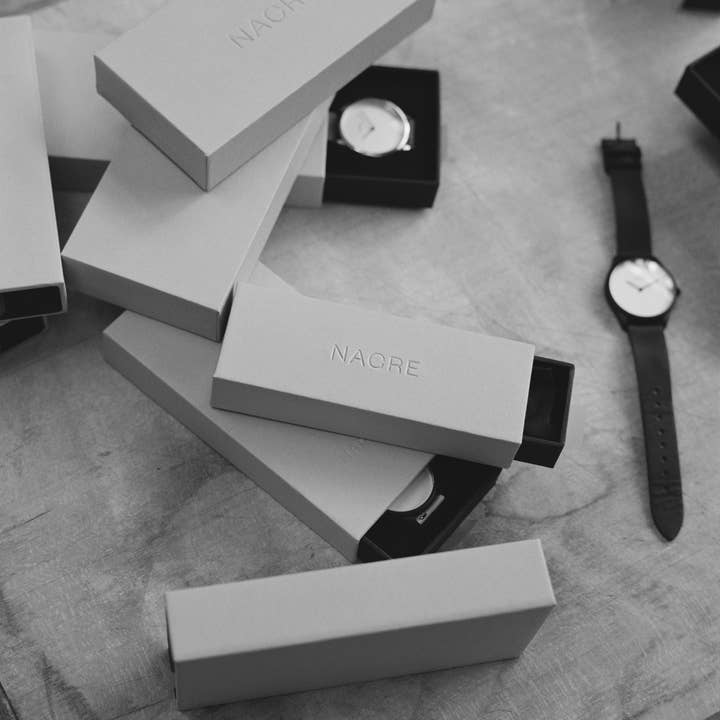 Nacre - Vendita all'ingrosso Orologio da polso - Donna - Nacre Lune Eclipse Orologio - Nero Opaco - Nero Matte Mesh