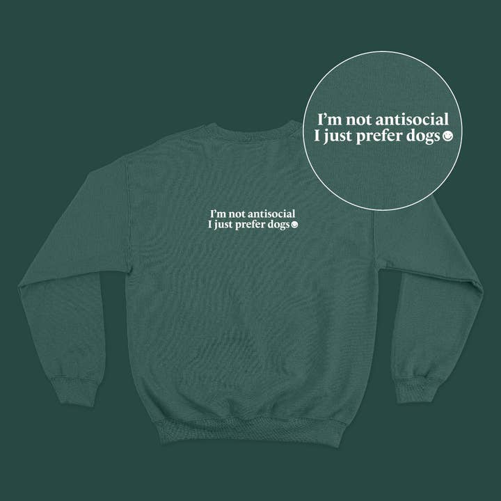 What a Cutie - Wholesale Graphic Sweatshirt - Women's - Just Prefer Dogs Crewneck