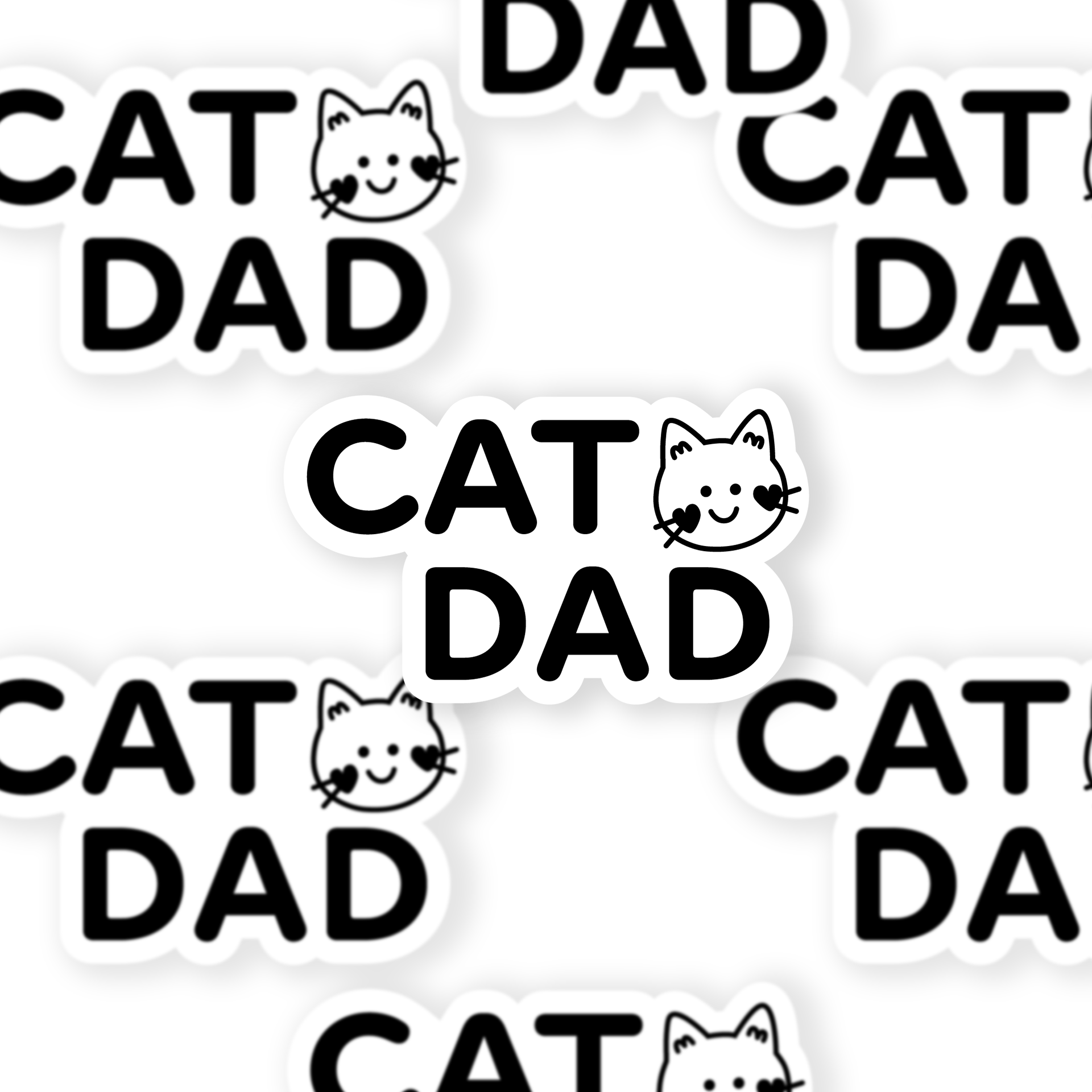 The Stray Shop - Venta al por mayor Pegatina - Pegatina de gato papá1