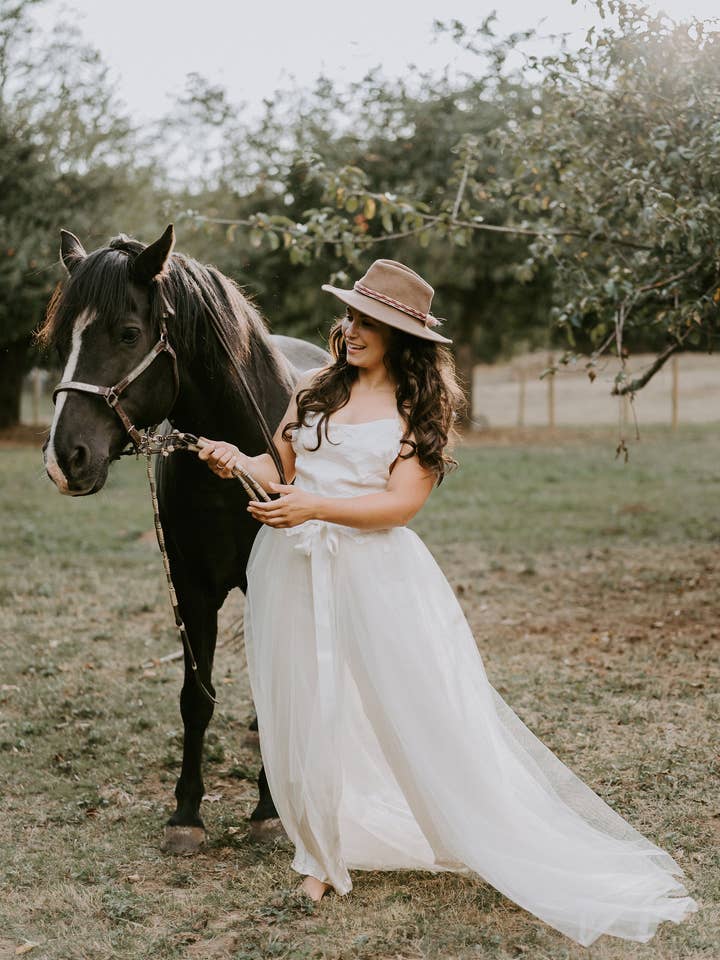 Roma Tulle Over Skirt With Lace // Lace And Tulle Wedding Sk for wholesale by Rose Red Bridal