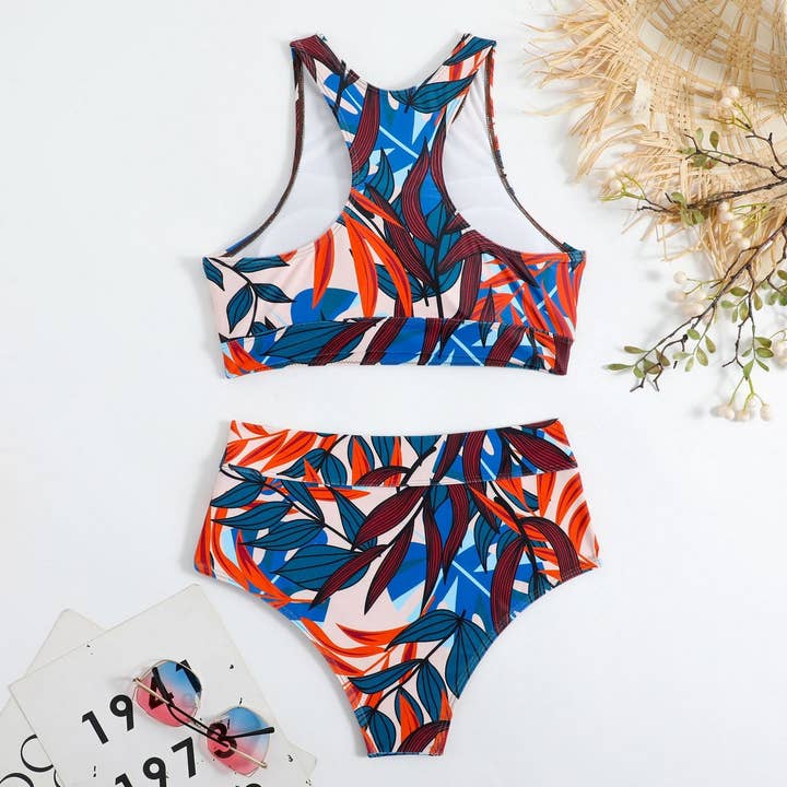 ACCITY - Wholesale Two Piece Swimsuit - Women's - High Waist Bikini Set - Solid Color Swimsuit_CWMW01919