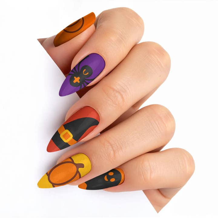 FYNE BODY - Wholesale Press-on/fake nails - Candy Corn Cuties Multicolor Halloween Press-On Nails54