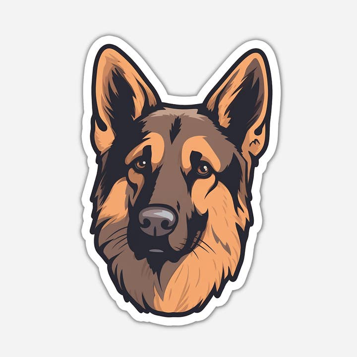 German Shepherd Dog Vinyl klistermærke, GSD-mærkat for engroshandel hos CMarie Northwest