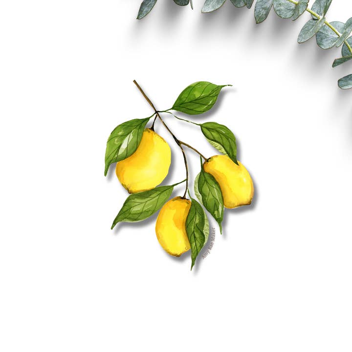 Lemon Sticker for wholesale by Amy Rae Maker