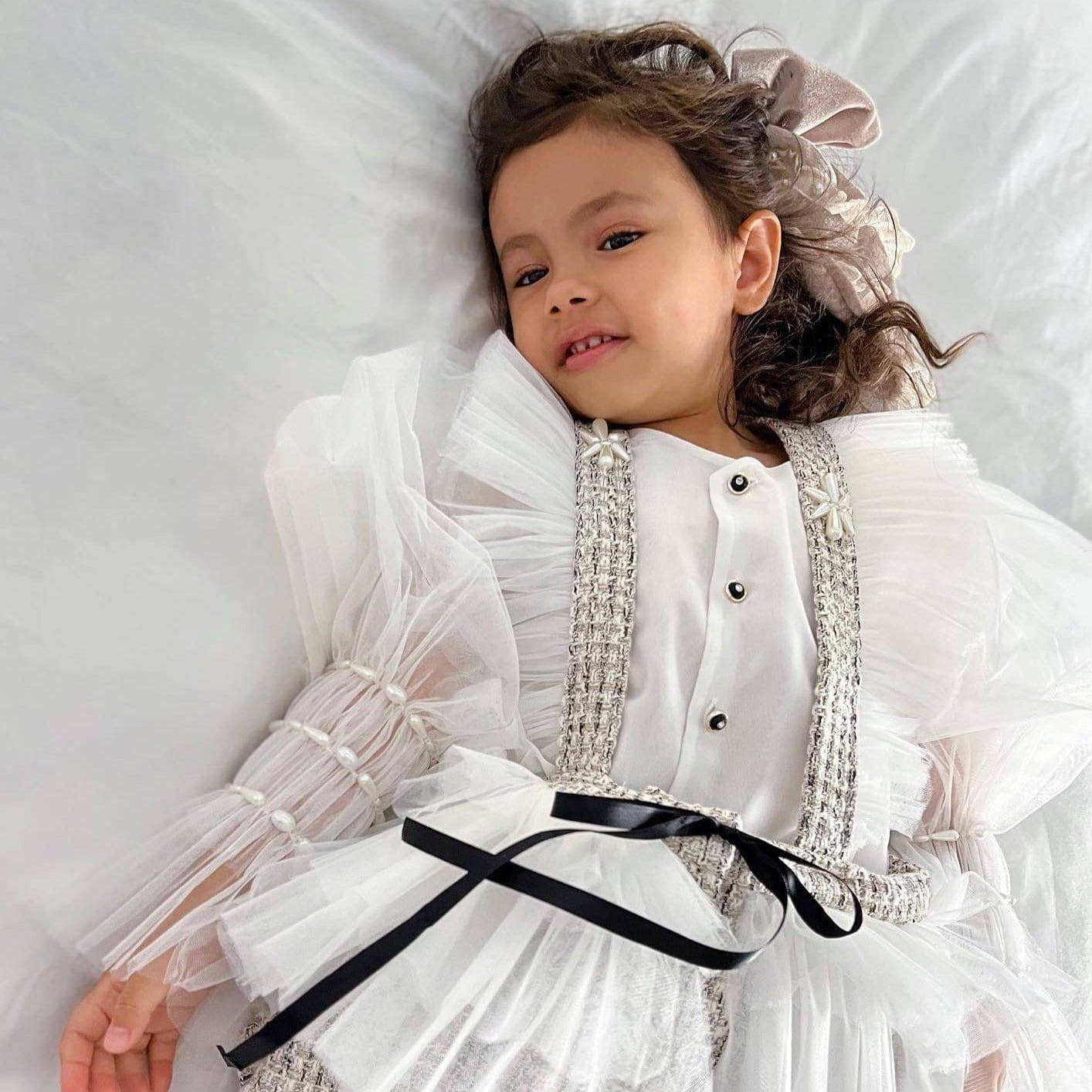 Petite Maison Kids - Venta al por mayor Vestido - Niños - Conjunto de blusa y falda Vera Tweed1