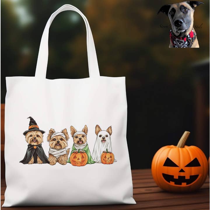 Storms Style - Wholesale Tote Bag - Unisex - Halloween Dog Tote Bag - 30 breeds29