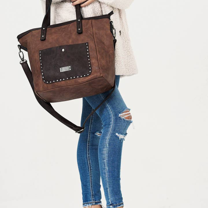 HJS - Wholesale Shoulder Bag - Women's - Studded handbag | modern city look3