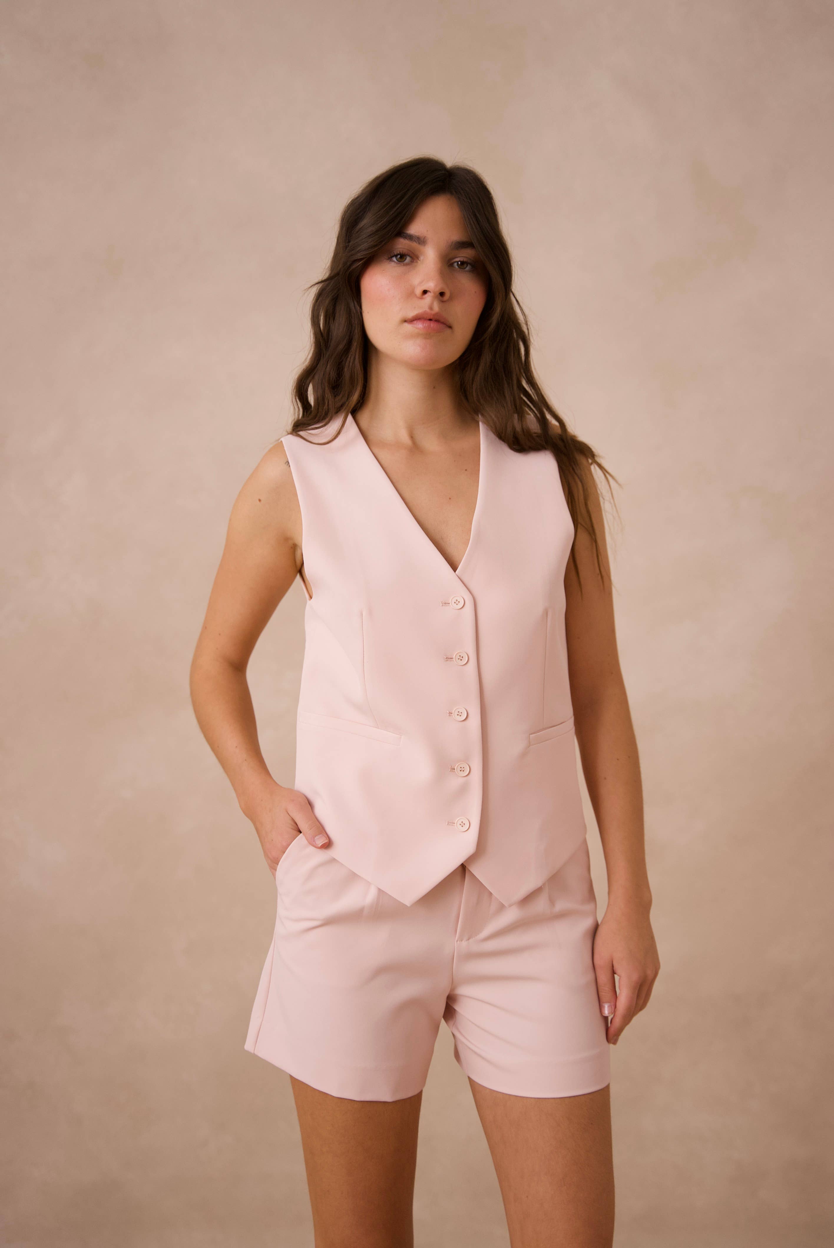 Attentif Paris - Wholesale Suit Vest - Women's - [Timeless] Solid Sleeveless Tailored Vest17