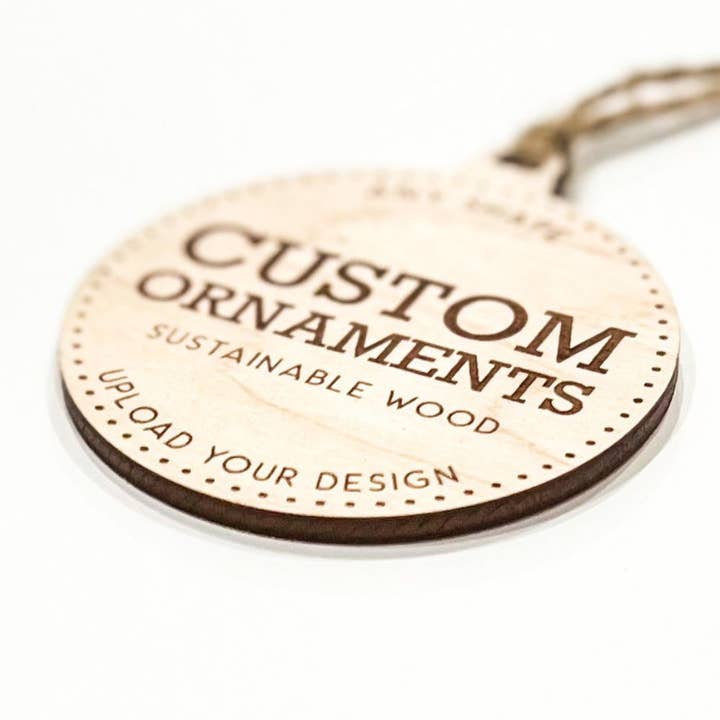 Wild Larch Creative - Wholesale Ornament - CUSTOM Wood Ornament | Custom Christmas Wood Ornament Eco