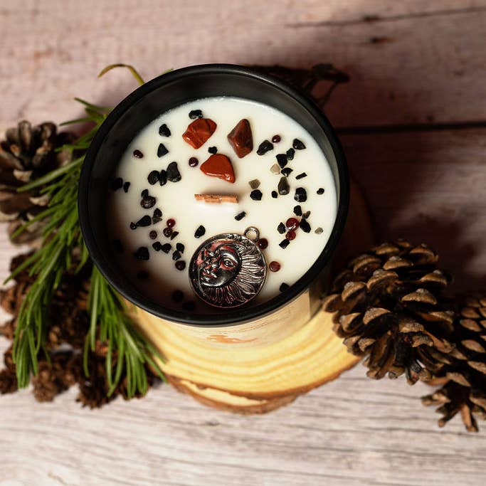 Amara Candles - Wholesale Jar/Filled Candle - 7 Chakra Crystal Healing Woodwick Soy Candles1