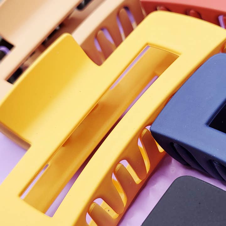 Multicolor Bold Block Colour Hair Clamps Pack of 12 for wholesale on Faire3