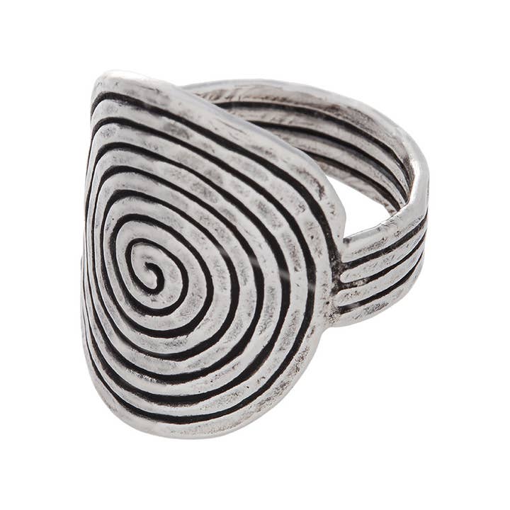 Kheops BLJ Jewelry - Wholesale Cocktail/Statement Ring - Hammered Spiral Ring3