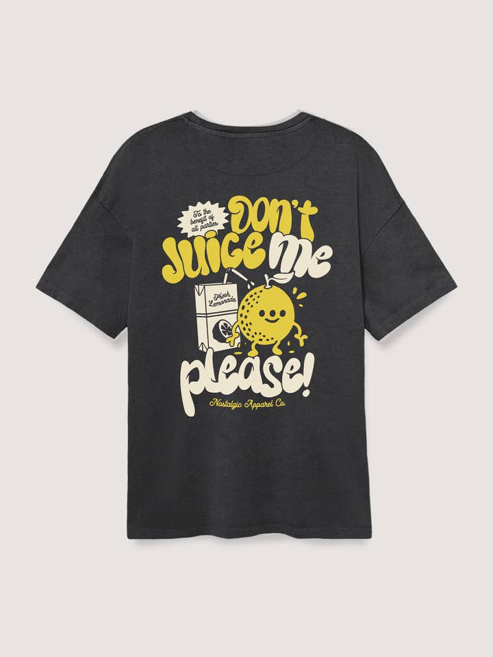 Don't juice me | Mörkgrå T-shirt för wholesale av Nostalgic Apparel