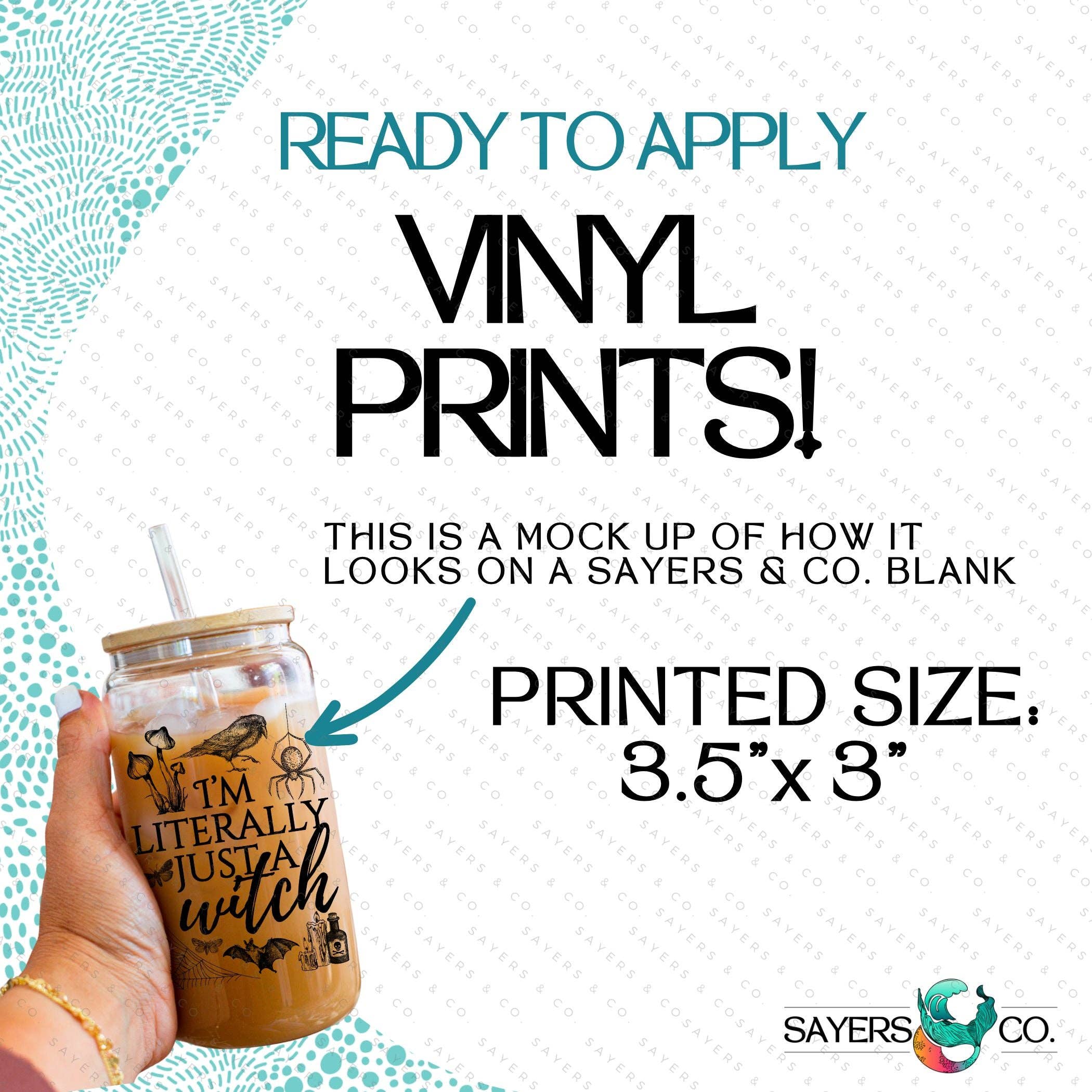 Sayers & Co. - Wholesale Sublimation Transfer - PRINTED Sublimation Transfer or Vinyl Print: I'm Literally Just A Witch - bat 16oz Print2