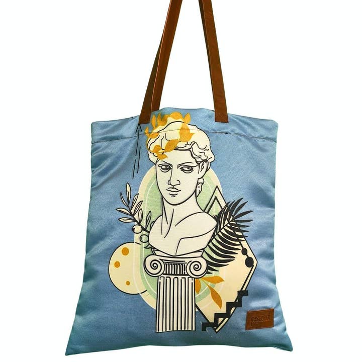 Statue Blue Tote Bag for wholesale by Pestemal