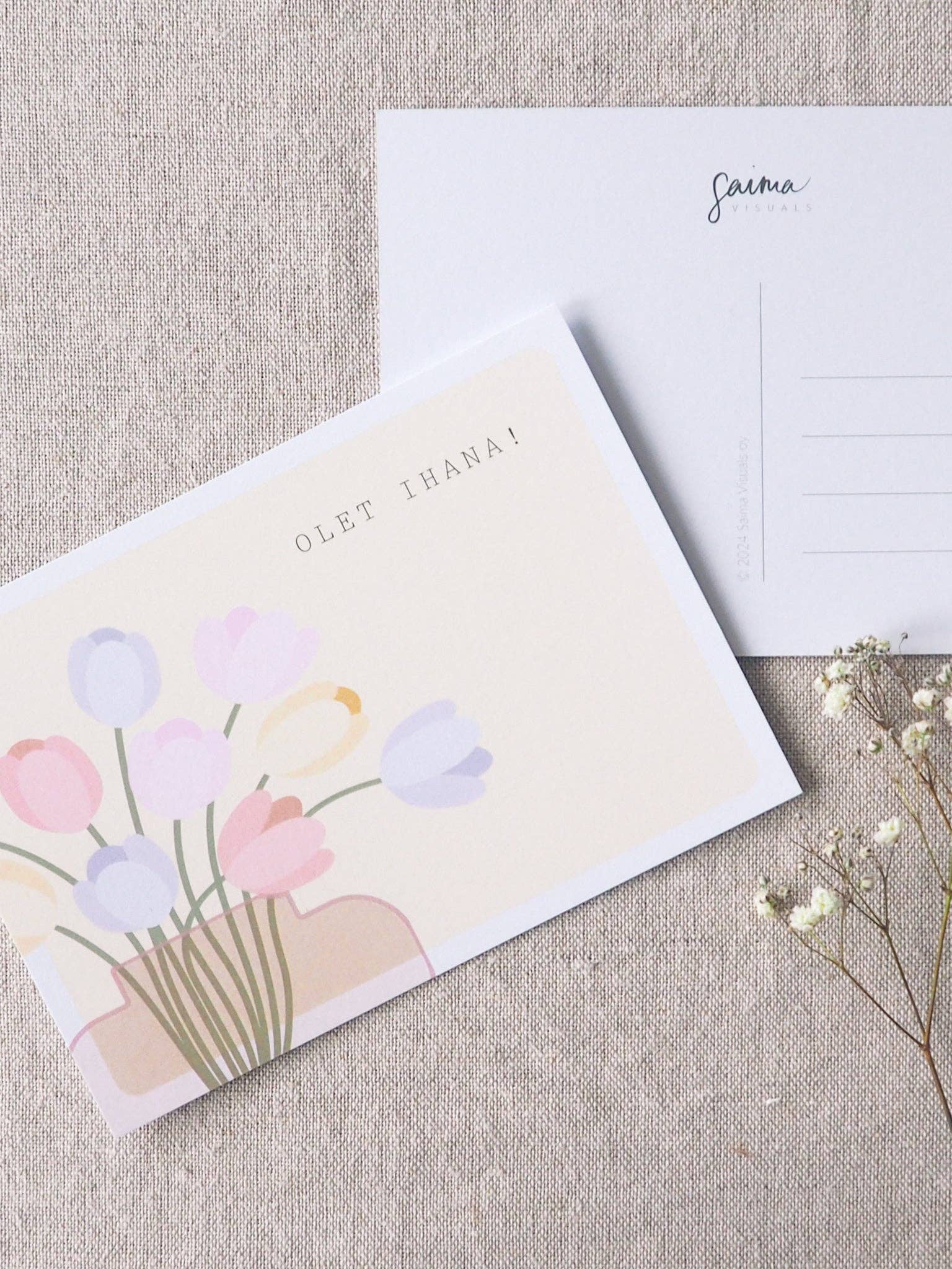 Saima Visuals Oy - Wholesale Everyday Greeting Card - Tulppaani -kortti | Olet ihana!0