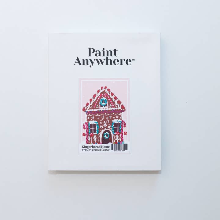 paint anywhere - Wholesale DIY Craft Kit - Gingerbread Home by Nysha Lilly Holiday Paint by Numbers Framed Mini