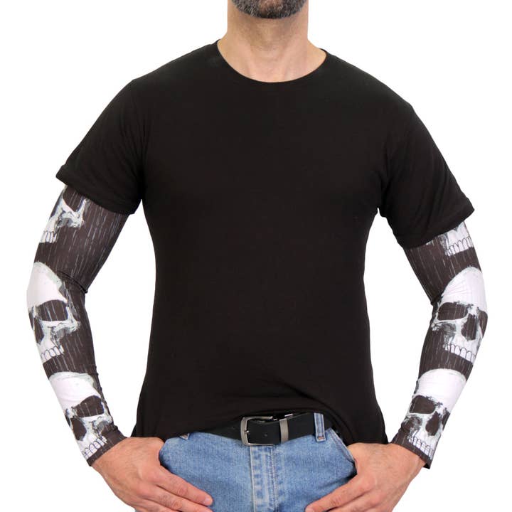 MULTI Hot Leathers ARM1001 2nd Amendment Skull Arm Sleeve for wholesale on Faire