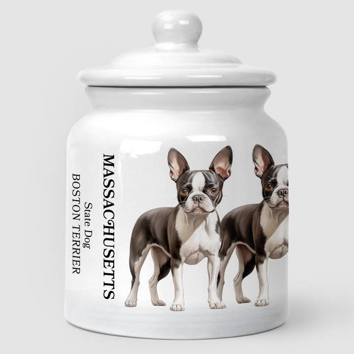 Massachusetts stats-hund | Boston Terrier Jars for engroshandel hos MCSouvenir & Gift | Maryland China