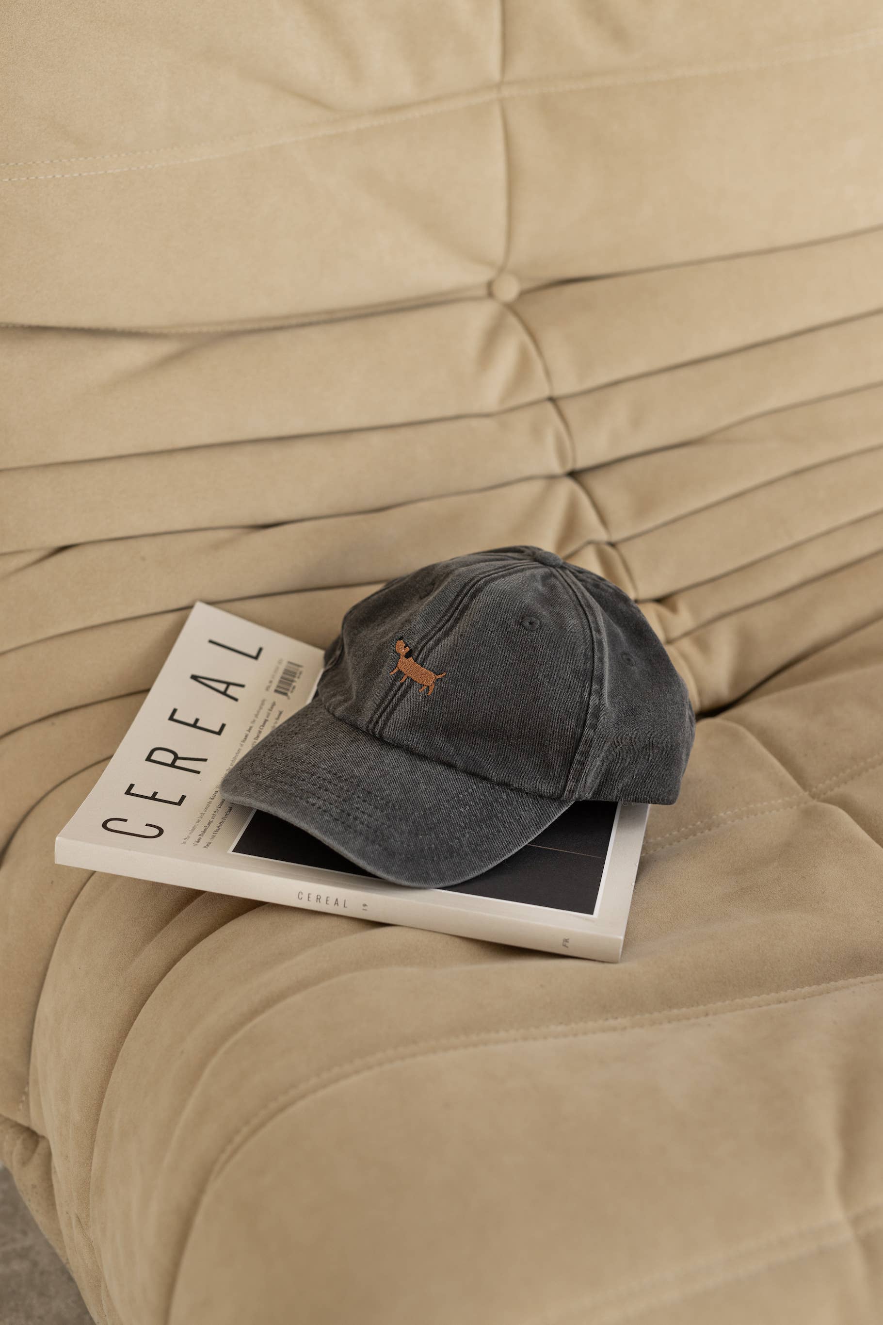 Lieblingspfote - Wholesale Honkbalpet - Uniseks - « Dachshund » vintage pet anthraciet pet1