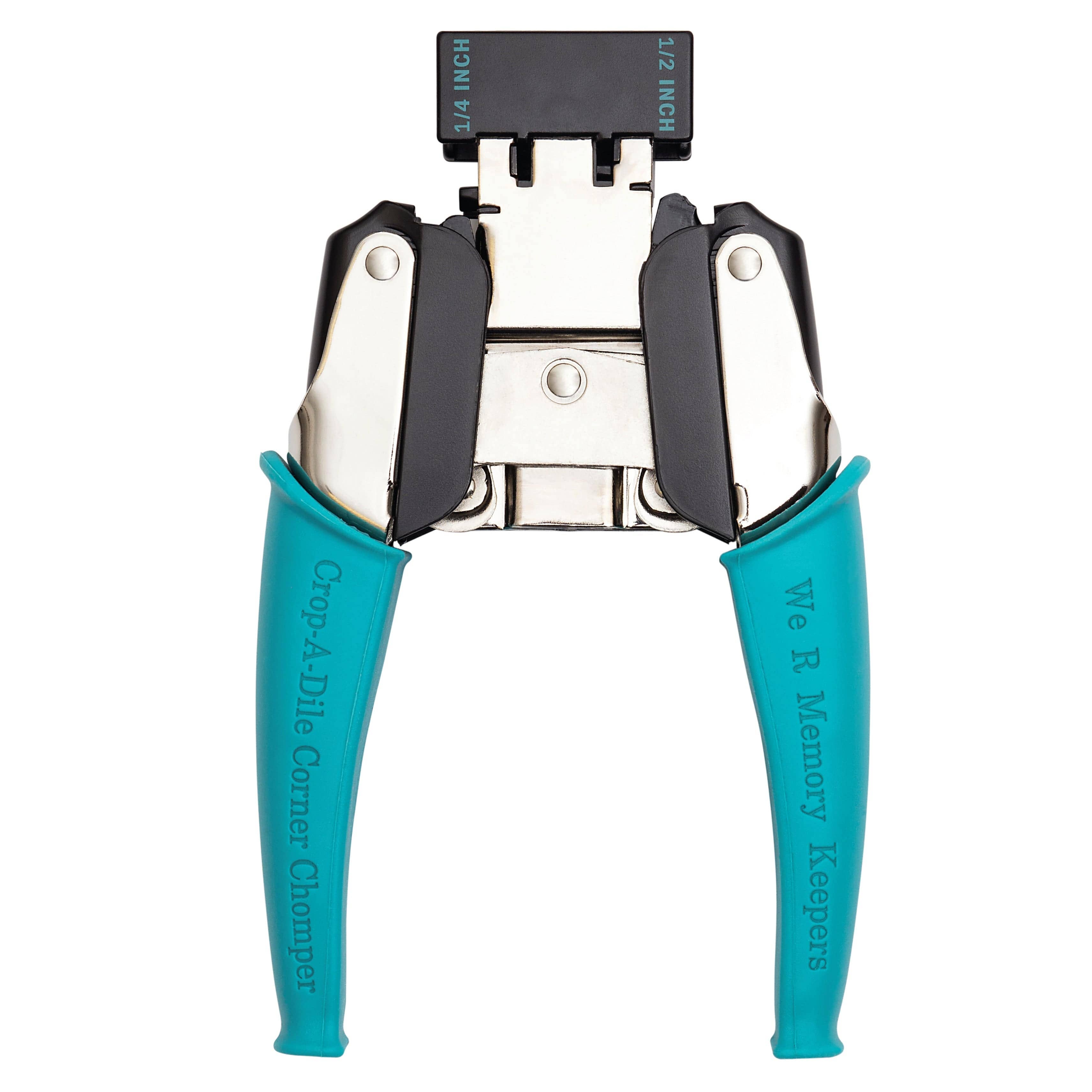 Tonic Studios – wholesale Craft tool – We R Makers Crop-A-Dile Chomper Punch – 1/4" & 1/2" Rounded Corner0