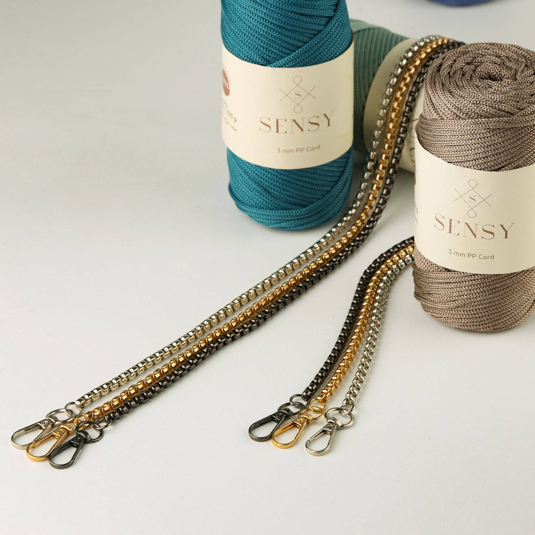 Sensy – Engroshandel Taskerem - Unisex – Metal kæderem - kasseformet5