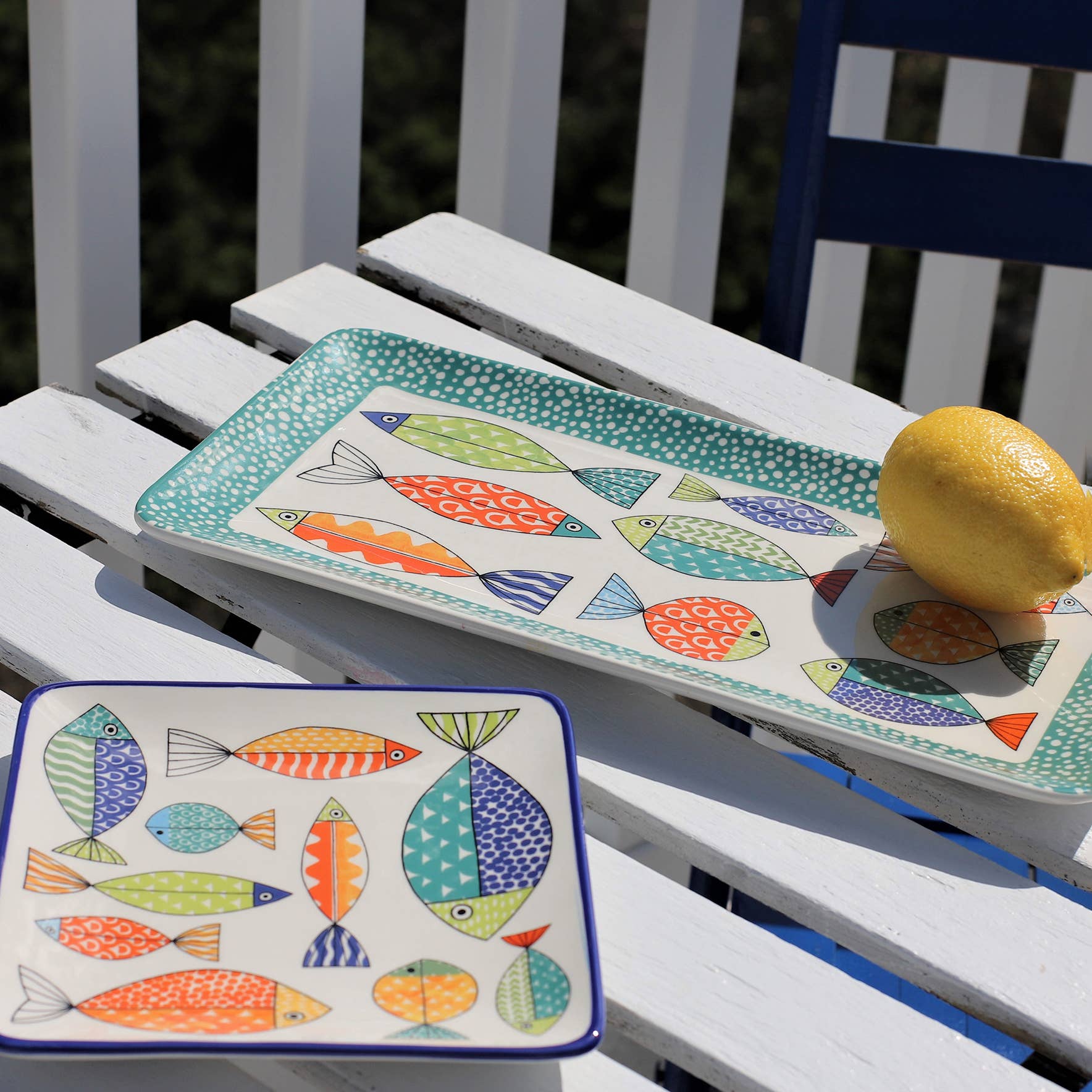 Euro Ceramica Home | ClayBarn - Wholesale Dinner Plate - FreshCatch 4 Piece Canape Plates Set1