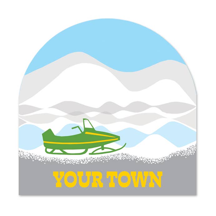 Personlig City klistermärke - Snöskoter View för wholesale av Rock Scissor Paper