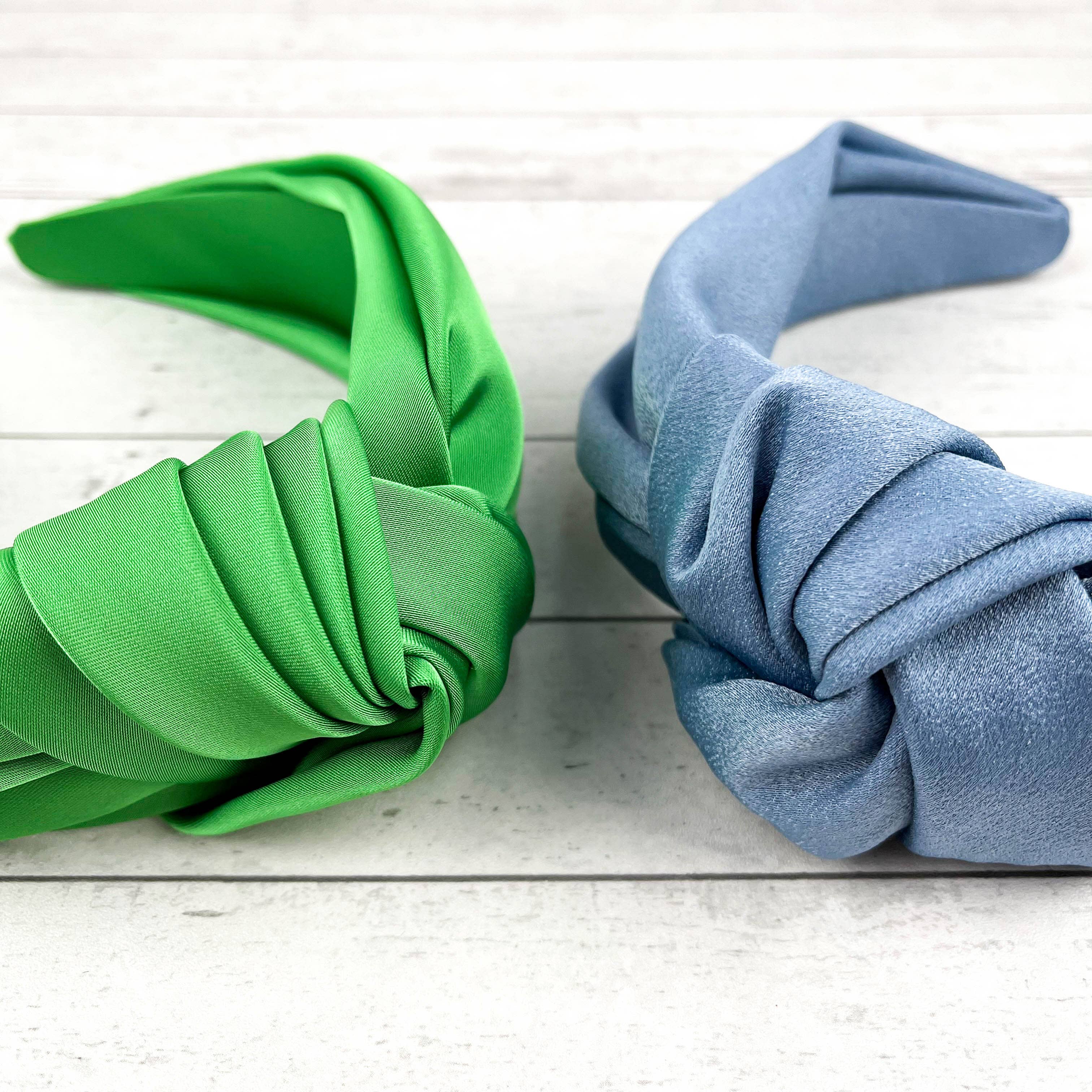 SoapElenGlen – wholesale Pannband - Dam – Bred hårband i solid satin, knutet hårband11