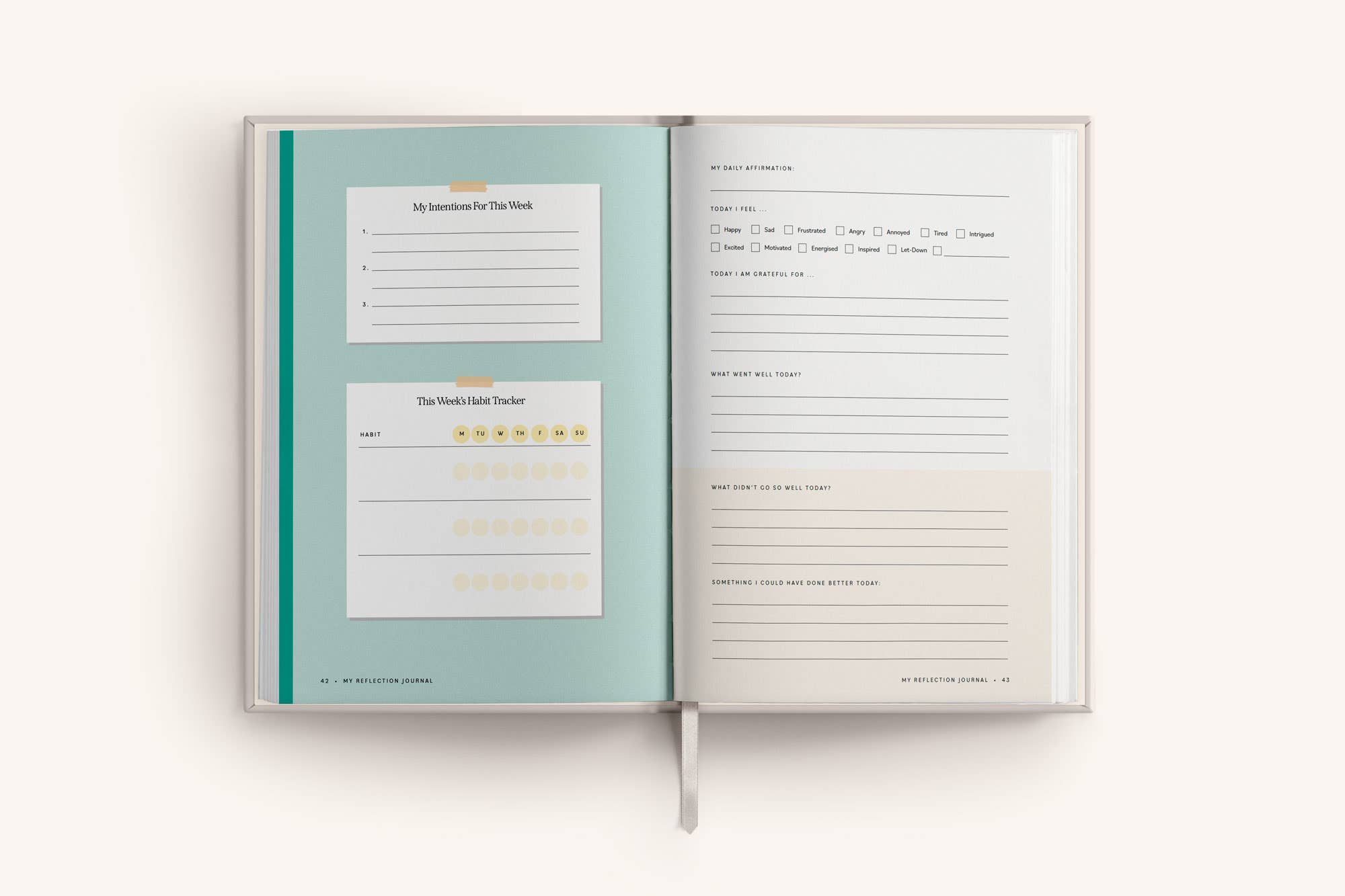 Mindful Champs - Vente Journal intime - Journal de réflexion quotidien pour adultes - 6 mois7