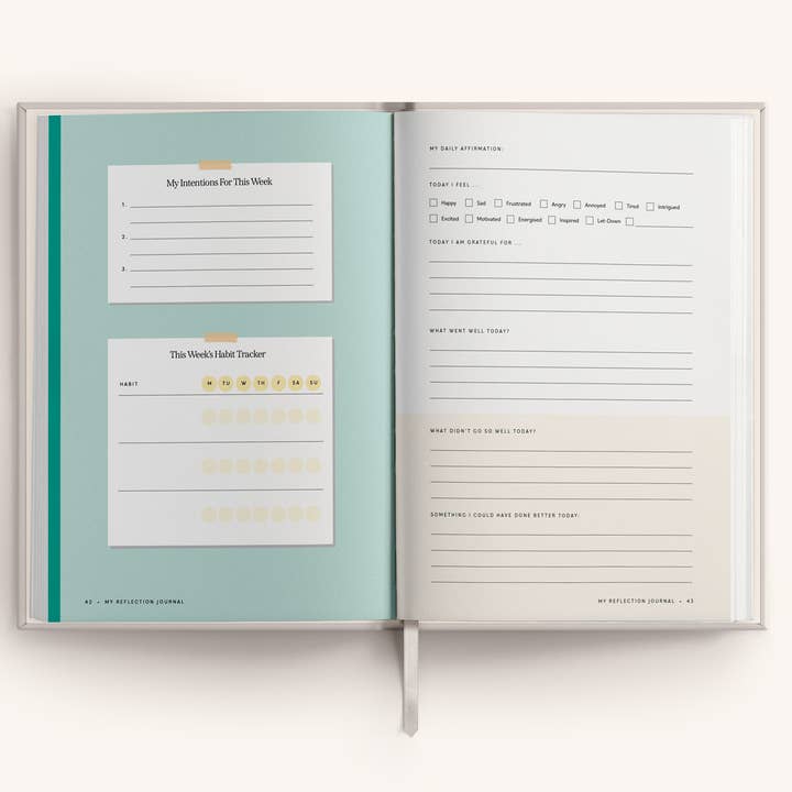 Mindful Champs - Vente Journal intime - Journal de réflexion quotidien pour adultes - 6 mois7