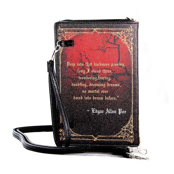 COMECO INC - Wholesale Clutch Bag - Women's - The Raven Vintage Book Clutch Bag in Vinyl3