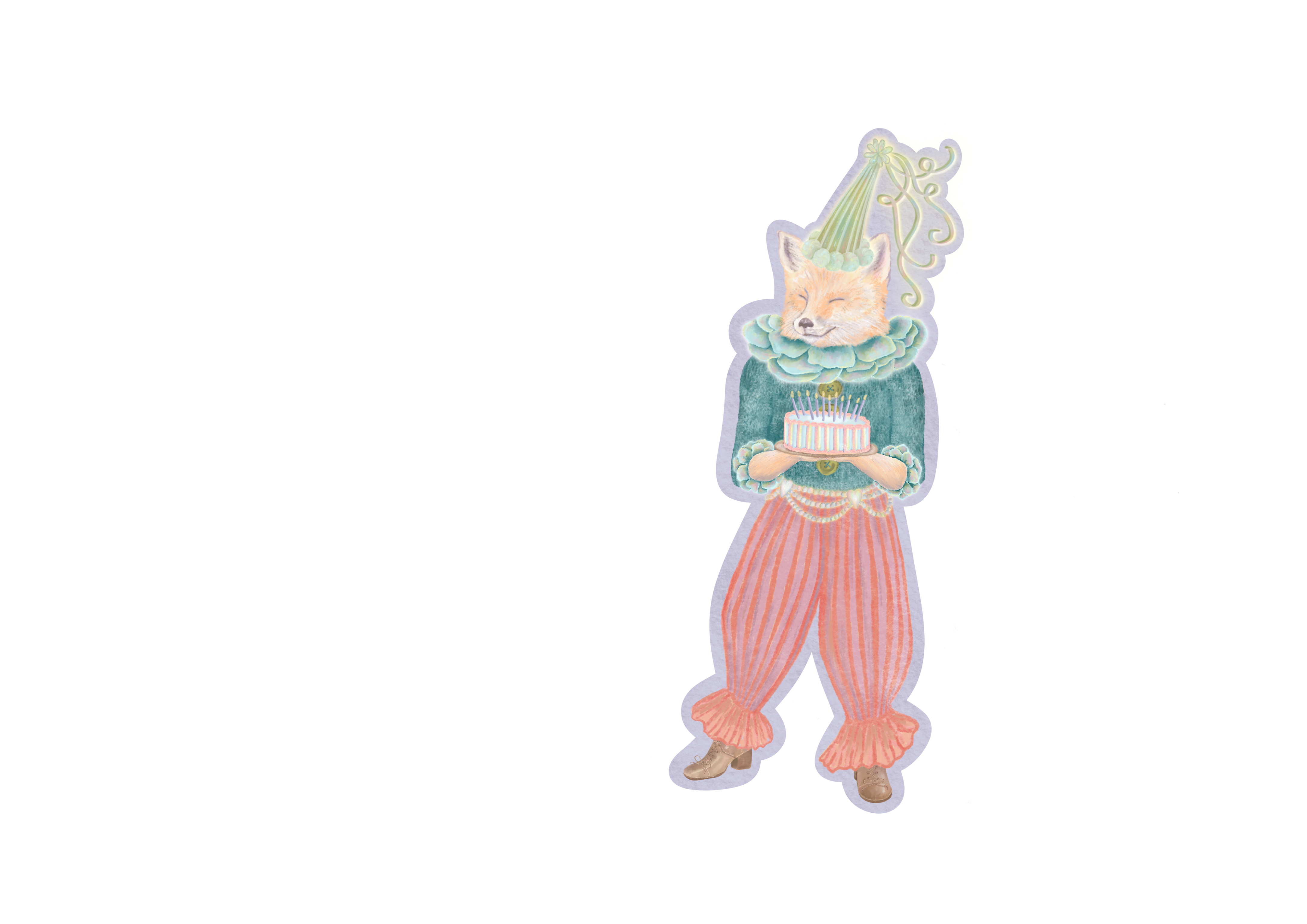 Madison Alley - Wholesale Sticker - Party Fox Sticker - 4in Vinyl Sticker  2