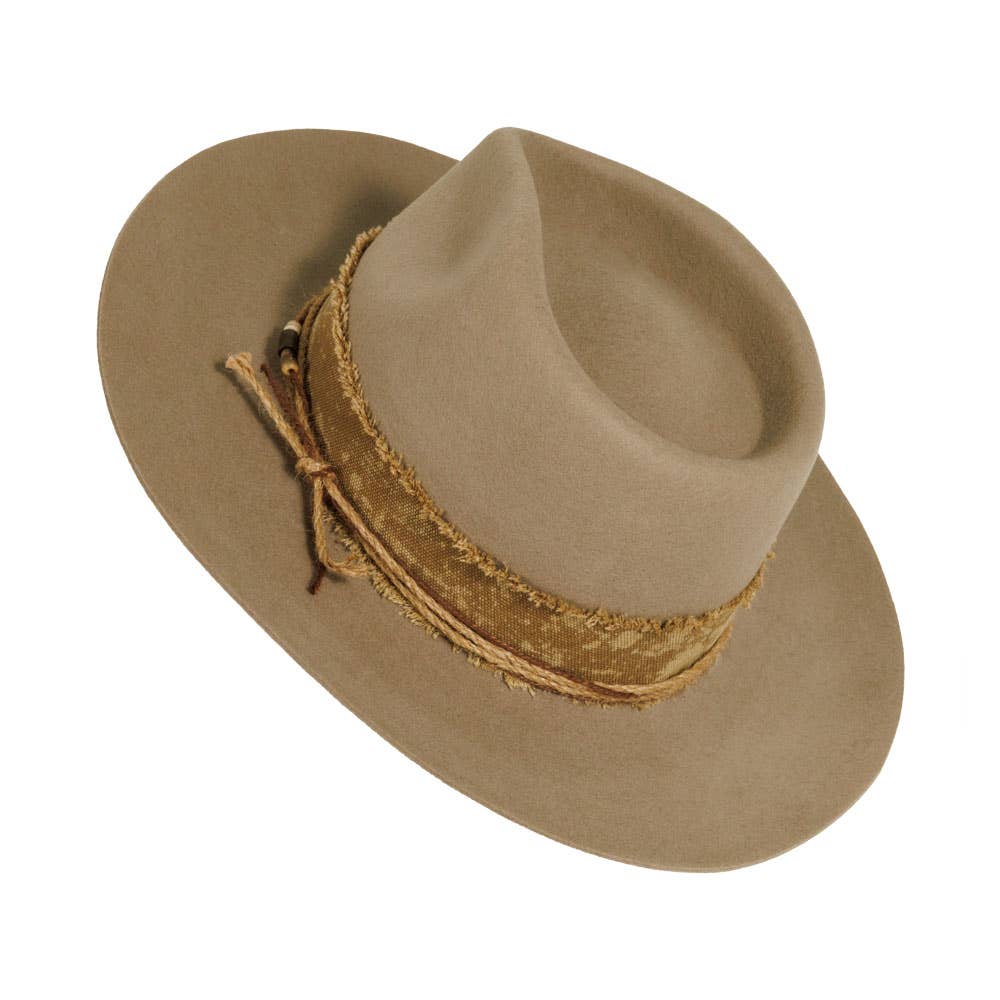 Fawn Wool Felt Teardrop Fedora Hat - Style Jovi for wholesale on Faire3