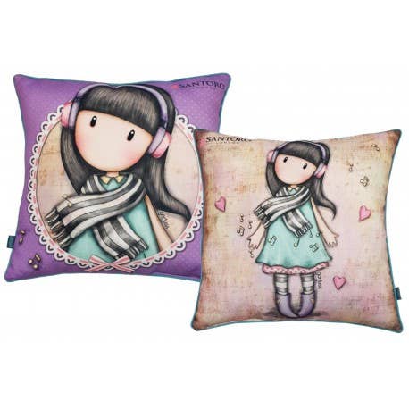 Evidence - Vendita all'ingrosso Cuscini decorativi - Cuscino Gorjuss, Cuscino Decorativo - 40X40 cm - Beige-Viola0