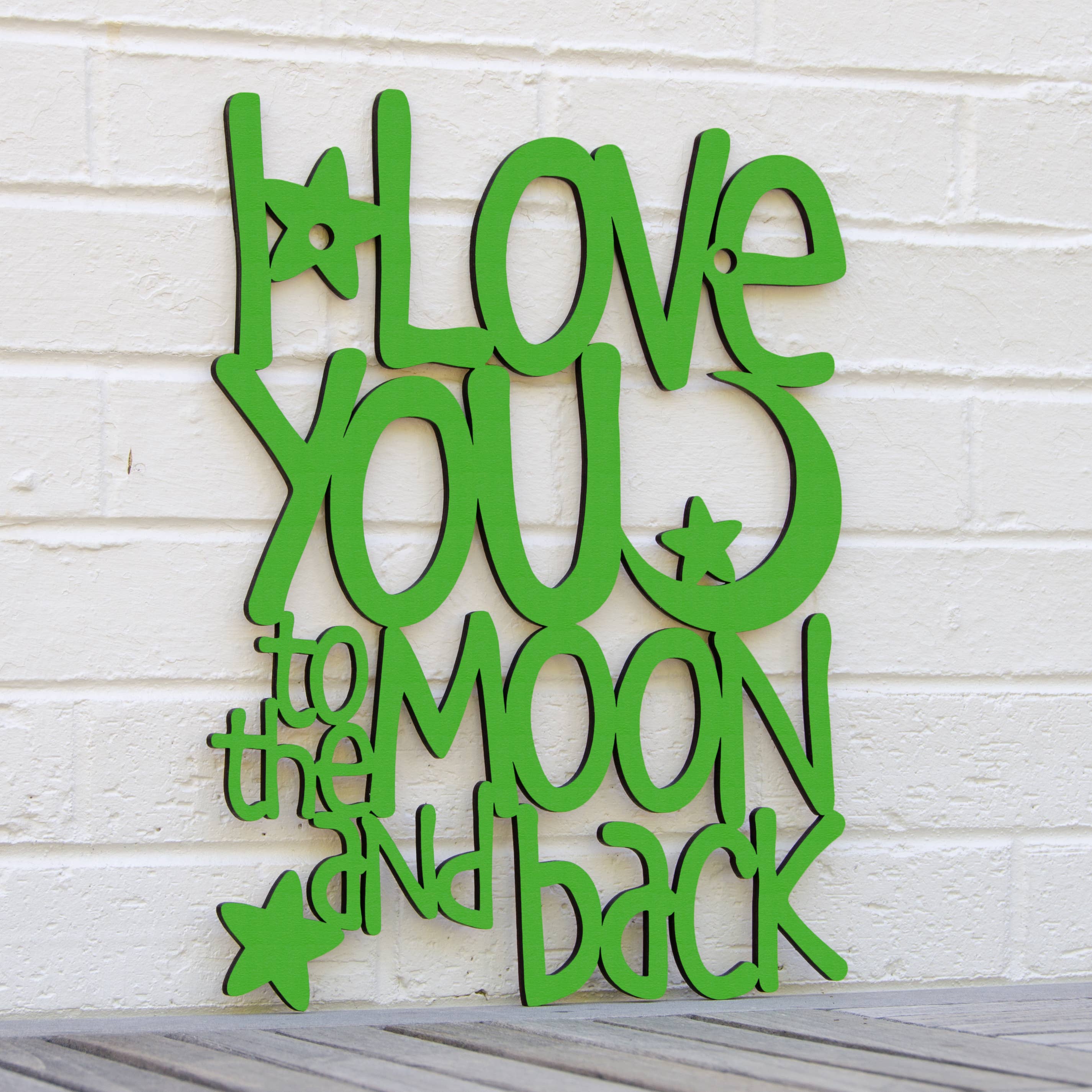 Spunky Fluff - Wholesale Wall Decor - Kids & Baby - I Love You to the Moon & Back, Wood Nursery Wall Decor10