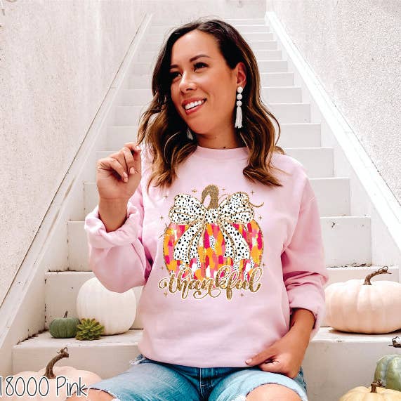 Bama Screens - Wholesale Sublimation Transfer - Thankful Faux Glitter Pumpkin #BS74821