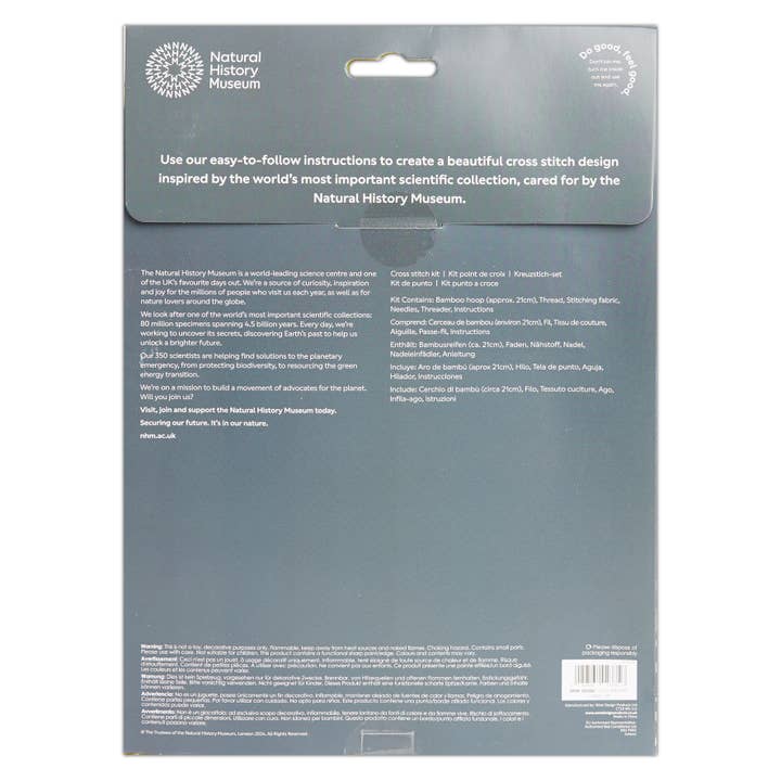 West Design Products - Wholesale Embroidery/Cross Stitch Supplies - Natural History Museum Cross Stitch Kit, Tits Design 14cm2