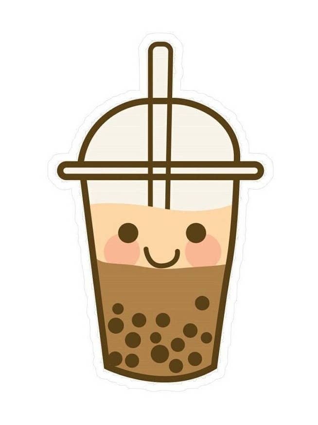 Pegatina de vinilo troquelada de té boba - Pegatina Kawaii para venta al por mayor de Sakura Design Gallery
