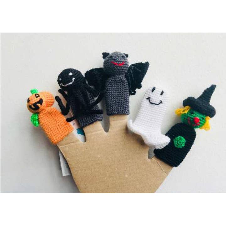 Crocheted Finger Puppet Set "Halloween" for wholesale by HDIF-USA