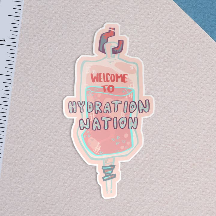 IV Fluid Sticker for wholesale by Disgaybled Designs