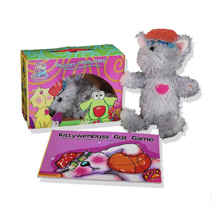 Livro Infantil + Conjunto de Marionetas: Kittywimpuss Got Game© por atacado de Faux Paw Productions