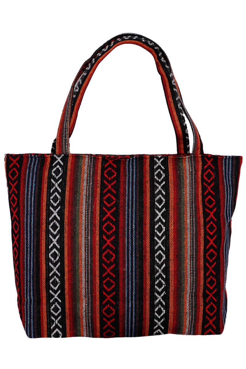 ASSORTED Navajo Baja Tribal Woven Canvas Tote Bag for wholesale on Faire10